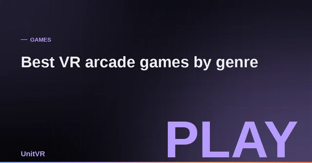 VR arcade games by genre on Quest and Pico headsets