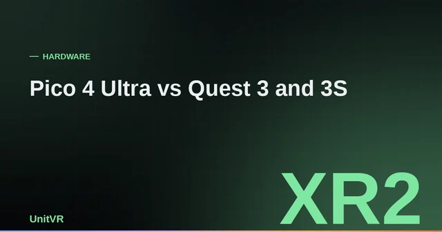 Pico 4 Ultra, Meta Quest 3 and Quest 3S compared for a VR arcade