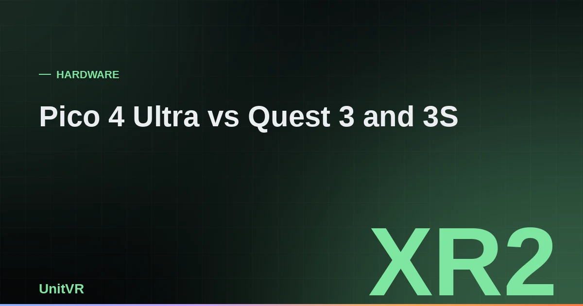 Pico 4 Ultra, Meta Quest 3 and Quest 3S compared for a VR arcade