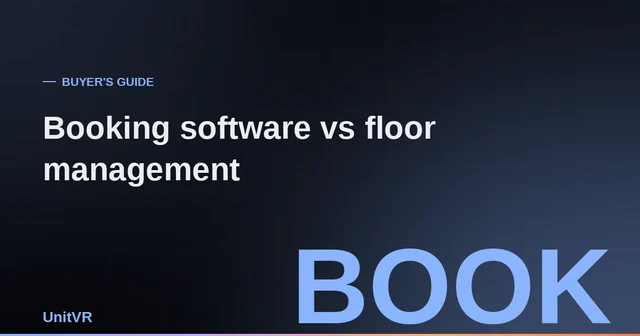 Booking software and floor management software in a VR arcade